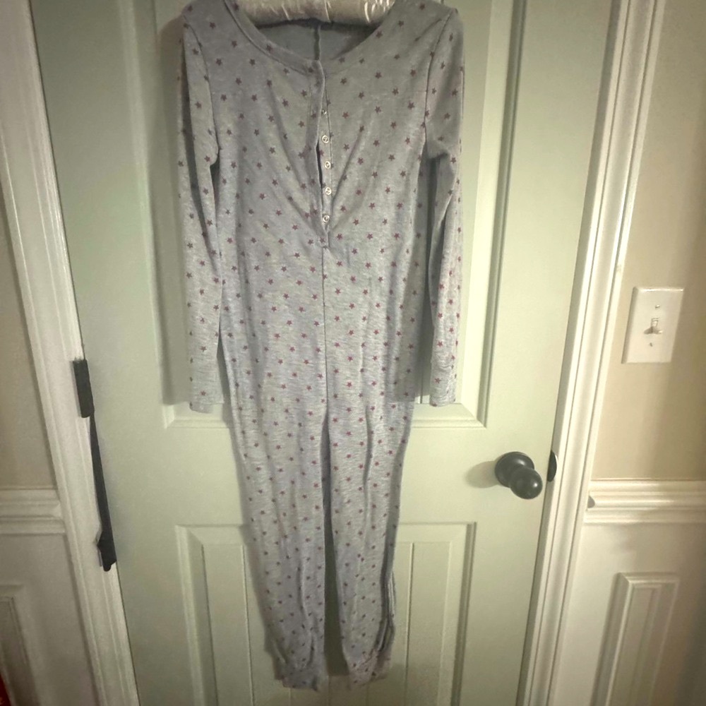 GAP girls Gray Star-Patterned Button-Up Top